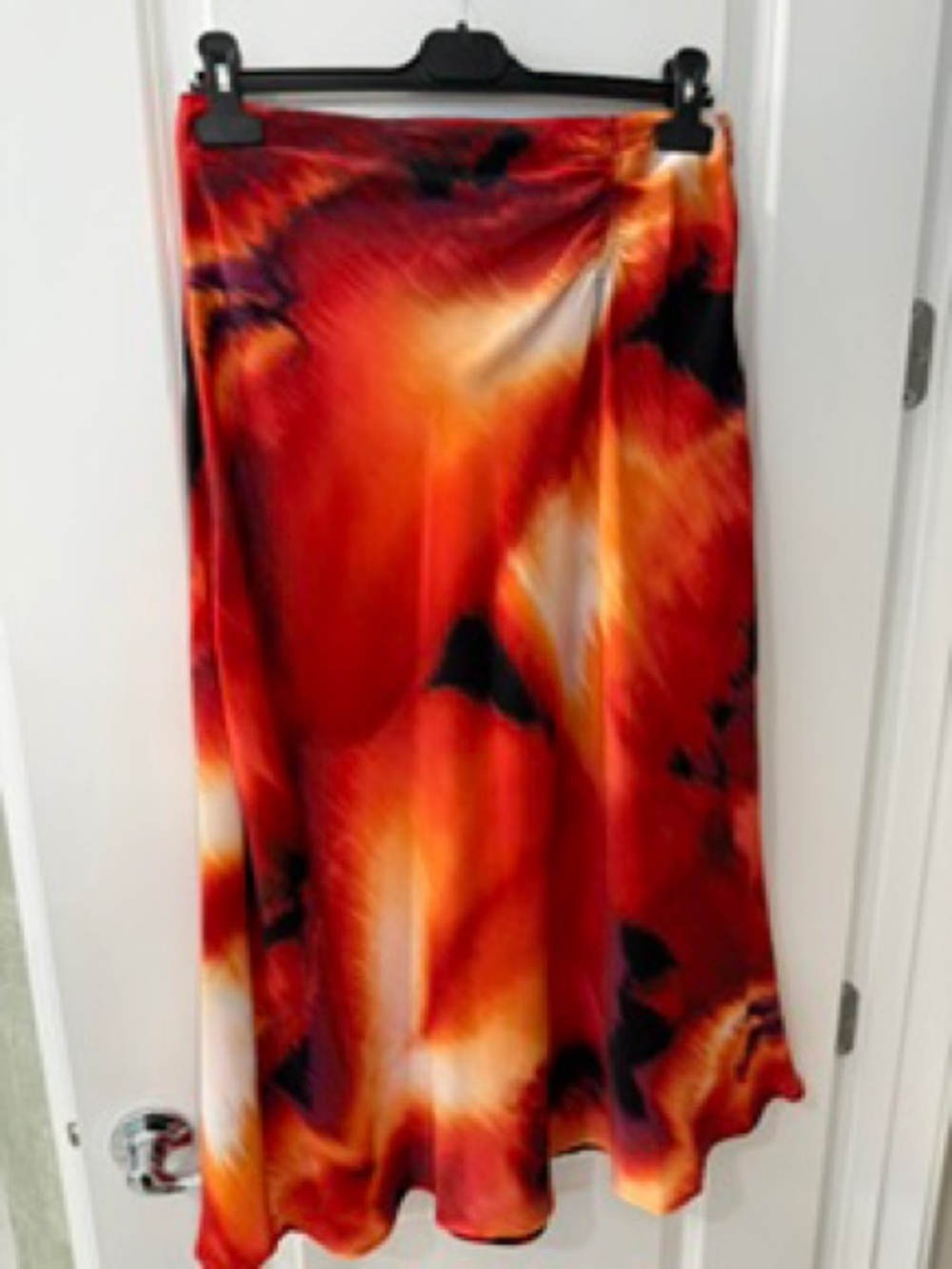 DKNY Abstract Print Ruched Pencil Skirt